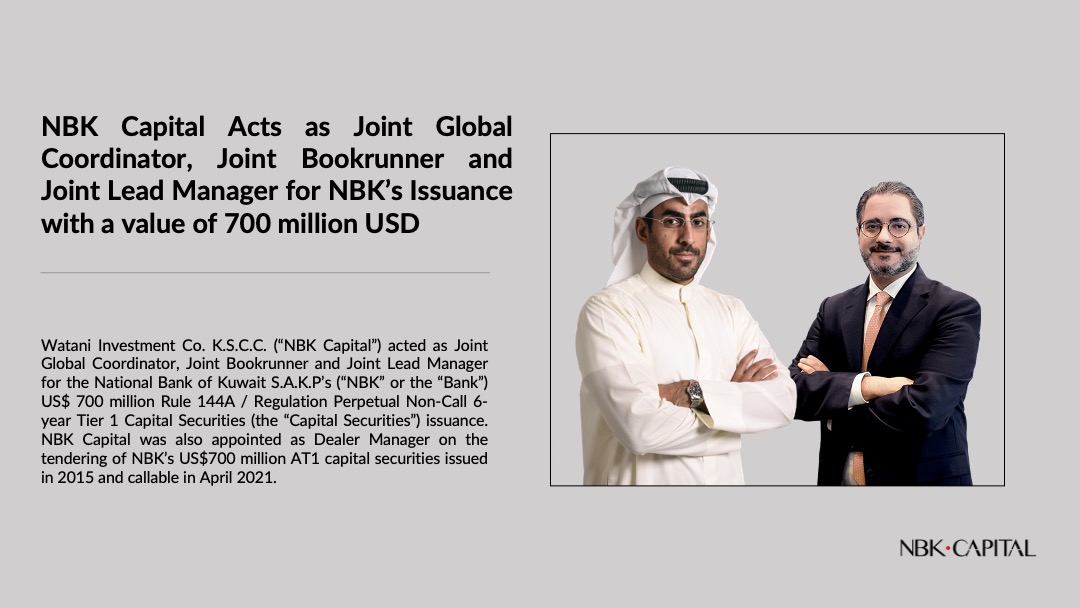 NBK Capital Acts as Dealer Manager for NBK’s Tender Offer