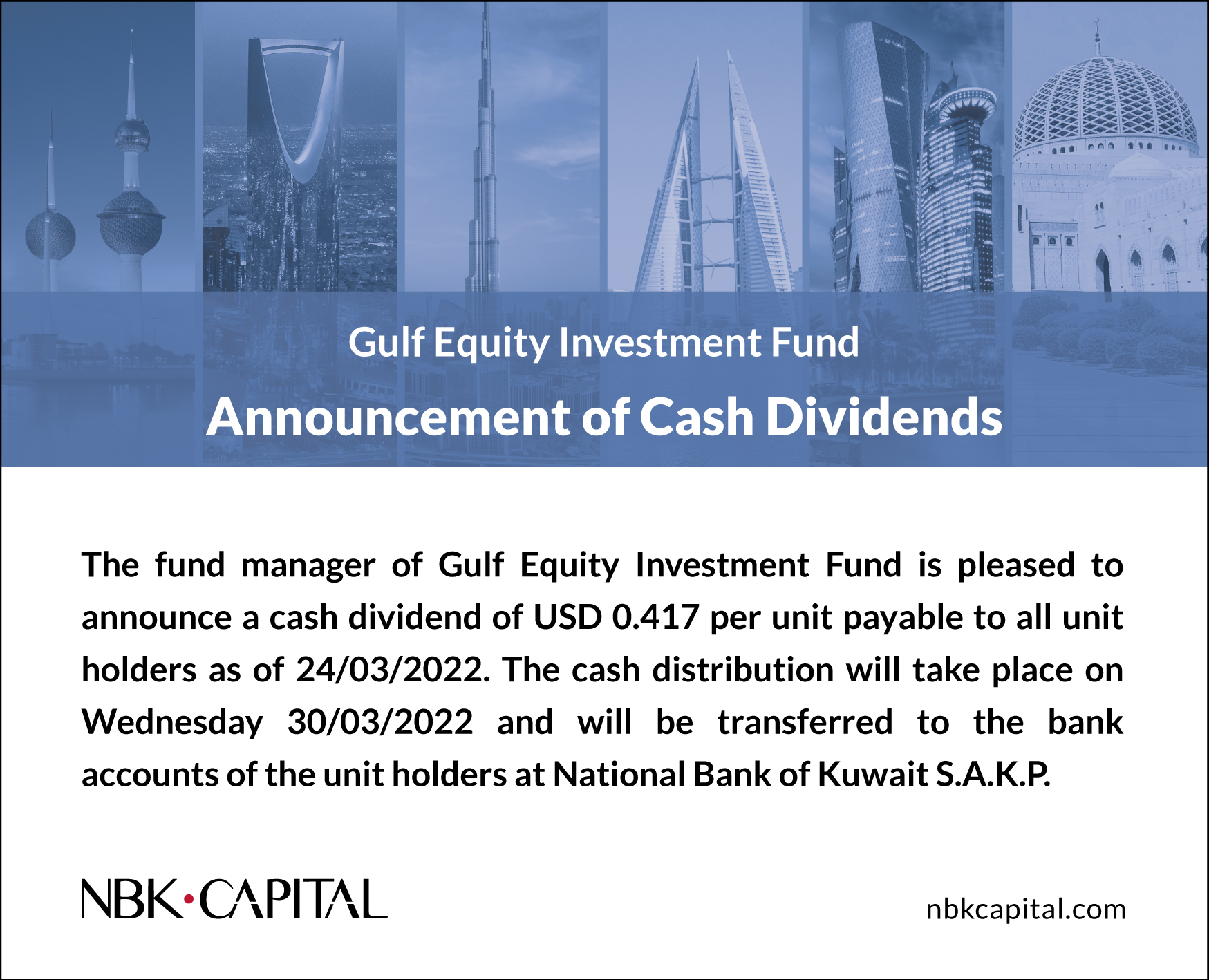 GEIF Dividend Distribution Announcement - 2022